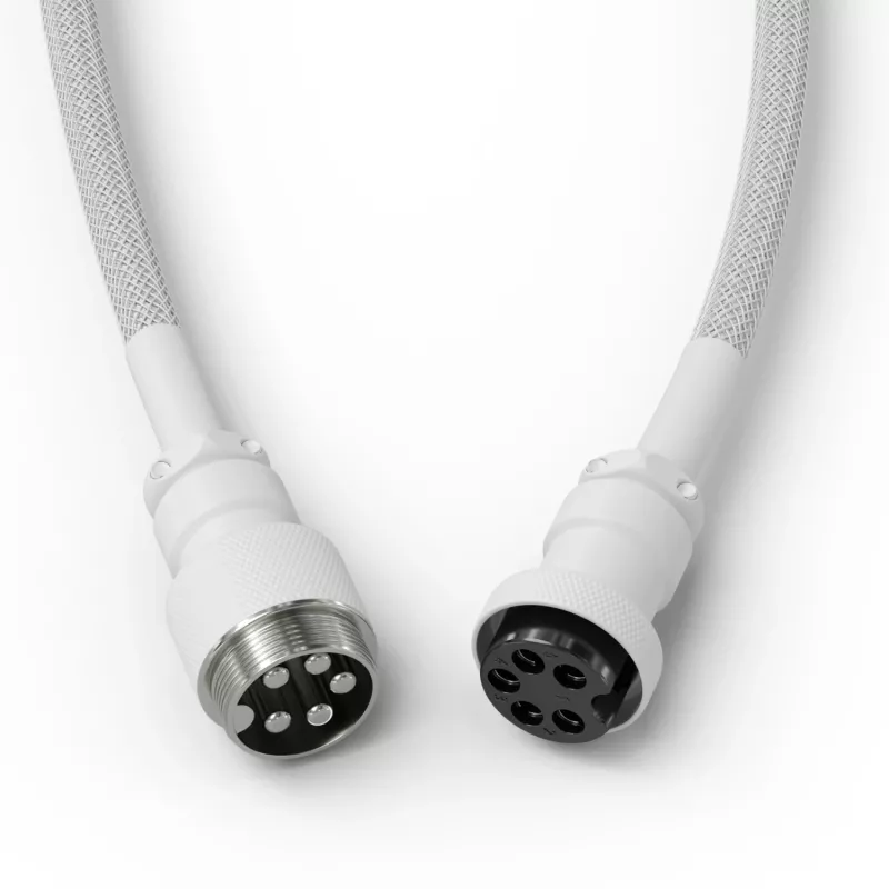Suvyniota USB jungiamoji laido GLORIOUS GMMK Ghost White (GLO-KB-ACC-CBL-COIL-GWHT)