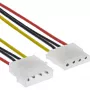 InLine 29650D 1 m ilginimo laidas 4 kontaktų Molex kištukas / lizdas