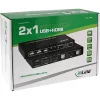 InLine 2x1 HDMI KVM jungiklis, 2x1, HDMI 4K2K, USB 2.0 šakotuvas, su garsu
