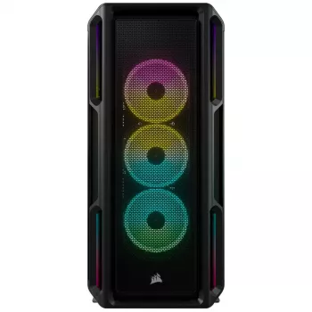 CORSAIR iCUE 5000T RGB vidutinis bokštas – ATX korpusas su RGB apšvietimu ir grūdintu stiklu, juodas