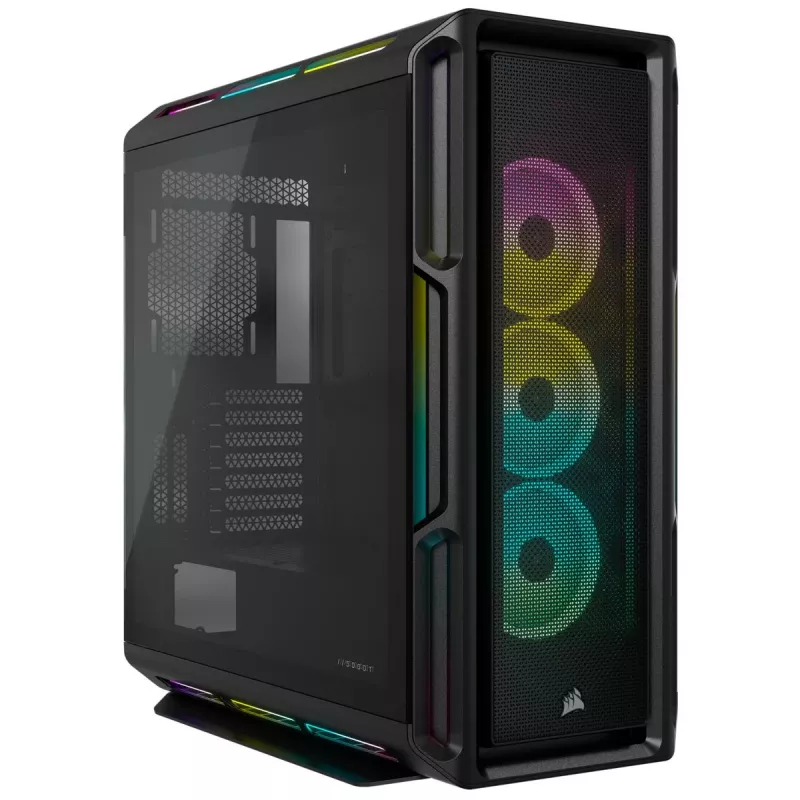 CORSAIR iCUE 5000T RGB vidutinis bokštas – ATX korpusas su RGB apšvietimu ir grūdintu stiklu, juodas