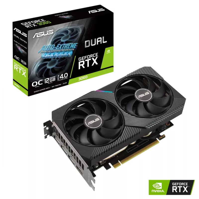 ASUS Dual GeForce RTX 3060 12 GB GDDR6 V2 vaizdo plokštė