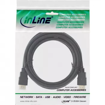 InLine High Speed HDMI laidas su Ethernet Premium 4K2K kištukas / kištukas juodas 1m