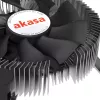 Akasa AK-CC6602HP01 žemo profilio procesoriaus aušintuvas, Intel LGA1700, 30 mm aukščio, aliuminis, juodas