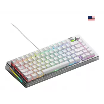 Mechaninė žaidimų klaviatūra GLORIOUS GMMK 3 PRO 75% laidinė USB QWERTY RGB sidabrinė (US)