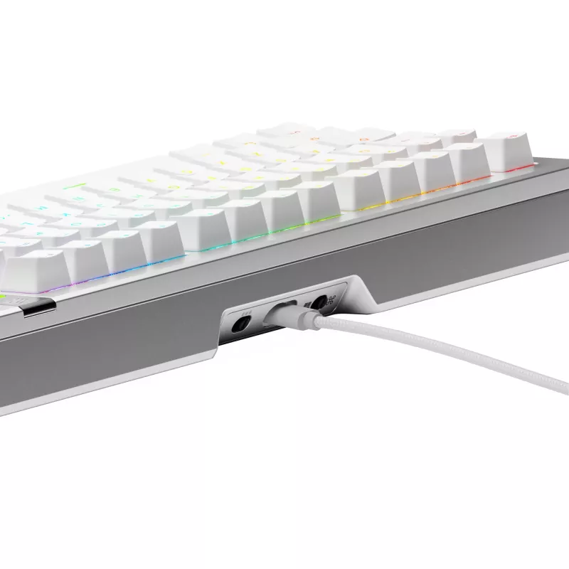 Mechaninė žaidimų klaviatūra GLORIOUS GMMK 3 PRO 75% laidinė USB QWERTY RGB sidabrinė (US)