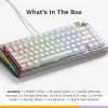 Mechaninė žaidimų klaviatūra GLORIOUS GMMK 3 PRO 75% laidinė USB QWERTY RGB sidabrinė (US)