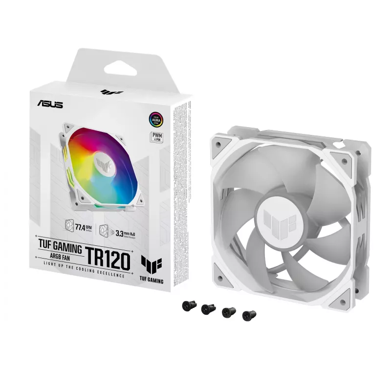 ASUS TUF GAMING TR120 ARGB 1 vnt. Baltas Kompiuterio korpuso aušintuvas 12 cm