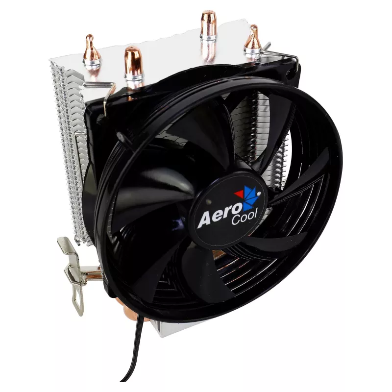 AEROCOOL VERKHO2 procesoriaus aušintuvas su 90 mm ventiliatoriumi, hidrauliniu guoliu, 800–2000 RPM, 110 W TDP, daugializdis palaikymas