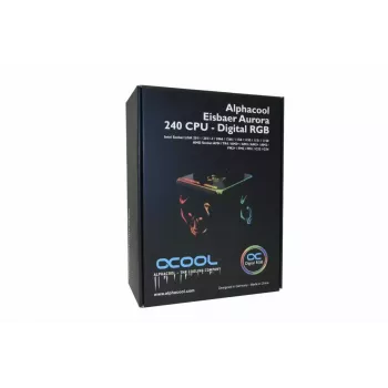 Skysčio aušintuvas „Alphacool Eisbaer Aurora 240“ procesoriams, juodas