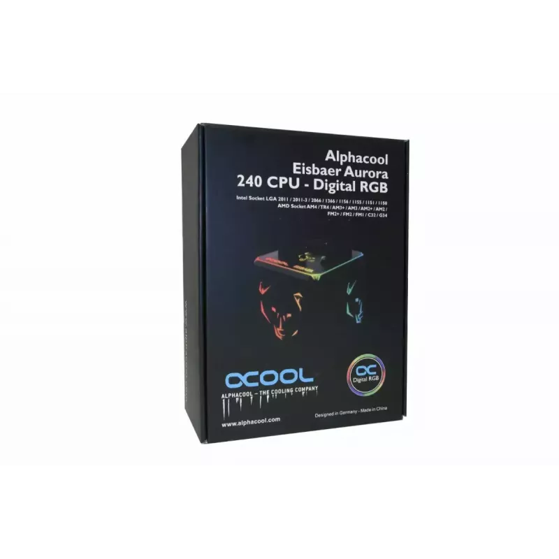 Skysčio aušintuvas „Alphacool Eisbaer Aurora 240“ procesoriams, juodas