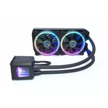 Skysčio aušintuvas „Alphacool Eisbaer Aurora 240“ procesoriams, juodas