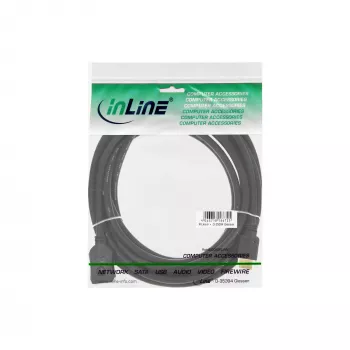 InLine HDMI kabelis, High Speed HDMI, M/F, juodas, auksuoti kontaktai, 5 m