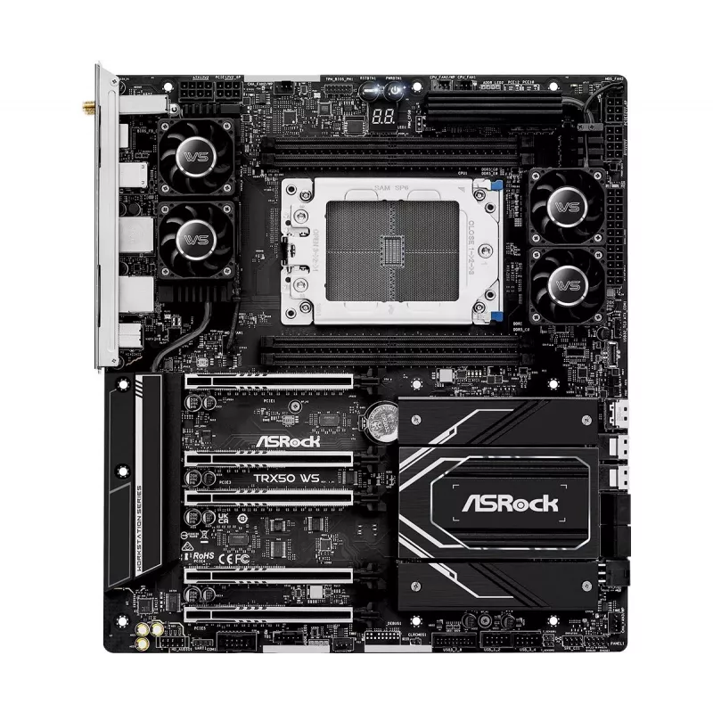 ASRock TRX50 WS pagrindinė plokštė AMD TRX50 Ryzen 4 x DDR5 7.1ch HD Audio EATX