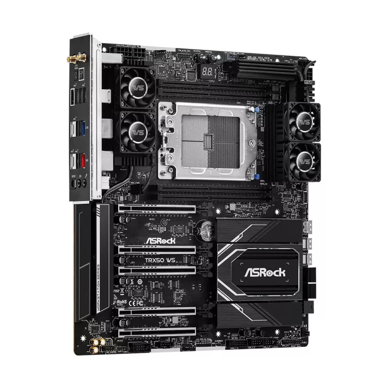 ASRock TRX50 WS pagrindinė plokštė AMD TRX50 Ryzen 4 x DDR5 7.1ch HD Audio EATX