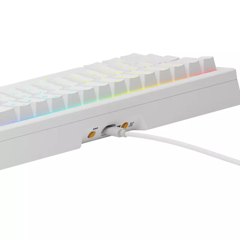 Mechaninė žaidimų klaviatūra GLORIOUS GMMK 3 65% White — laidinė USB, RGB, QWERTY (US)