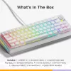 Mechaninė žaidimų klaviatūra GLORIOUS GMMK 3 65% White — laidinė USB, RGB, QWERTY (US)