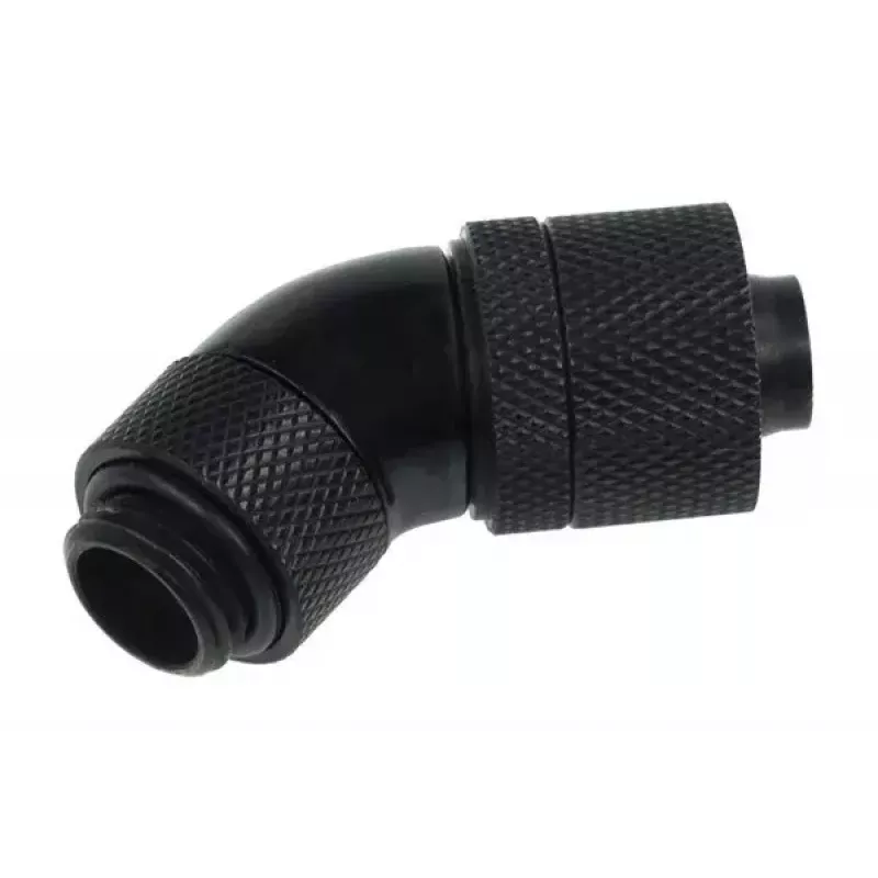 Alphacool 17072 jungtis, G1/4 inch, 45° pasukama, 13/10 mm, žalvaris, juoda