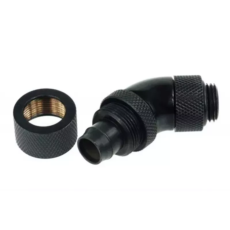 Alphacool 17072 jungtis, G1/4 inch, 45° pasukama, 13/10 mm, žalvaris, juoda