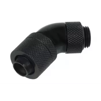 Alphacool 17072 jungtis, G1/4 inch, 45° pasukama, 13/10 mm, žalvaris, juoda