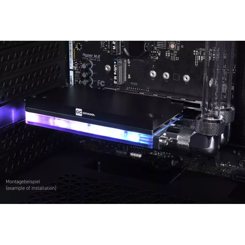 Alphacool Core M.2 NVMe PCIe 5.0 skystinis aušintuvas su galine plokštele
