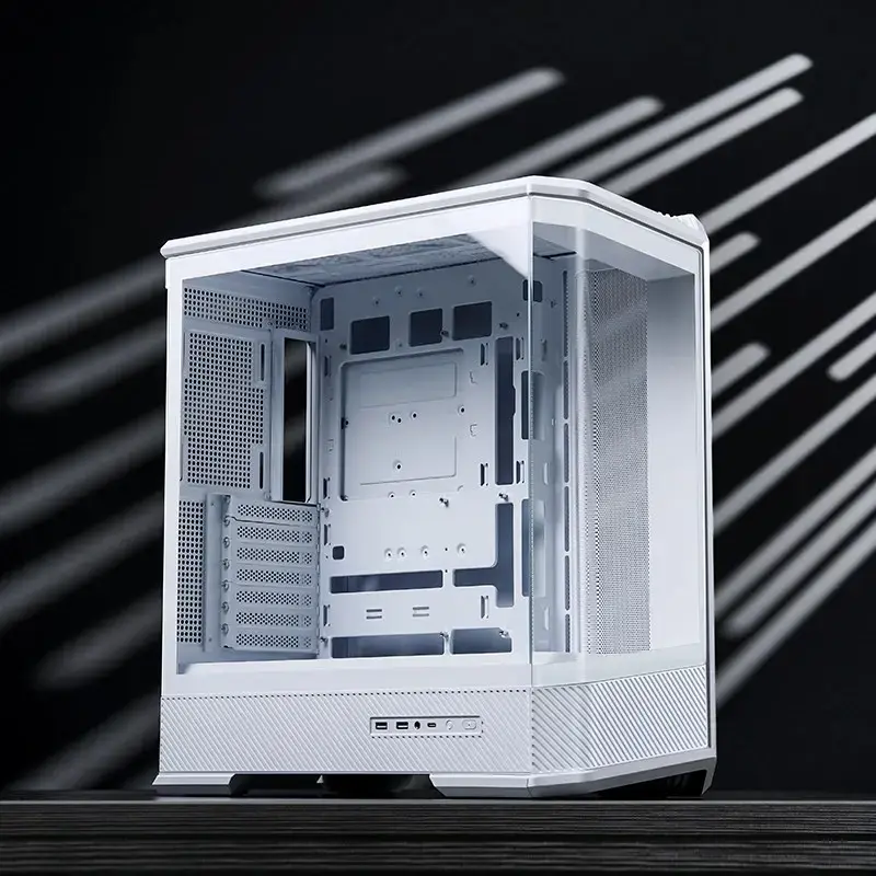 Korpusas Jonsbo D400 Midi Tower ATX grūdintas stiklas - Baltas
