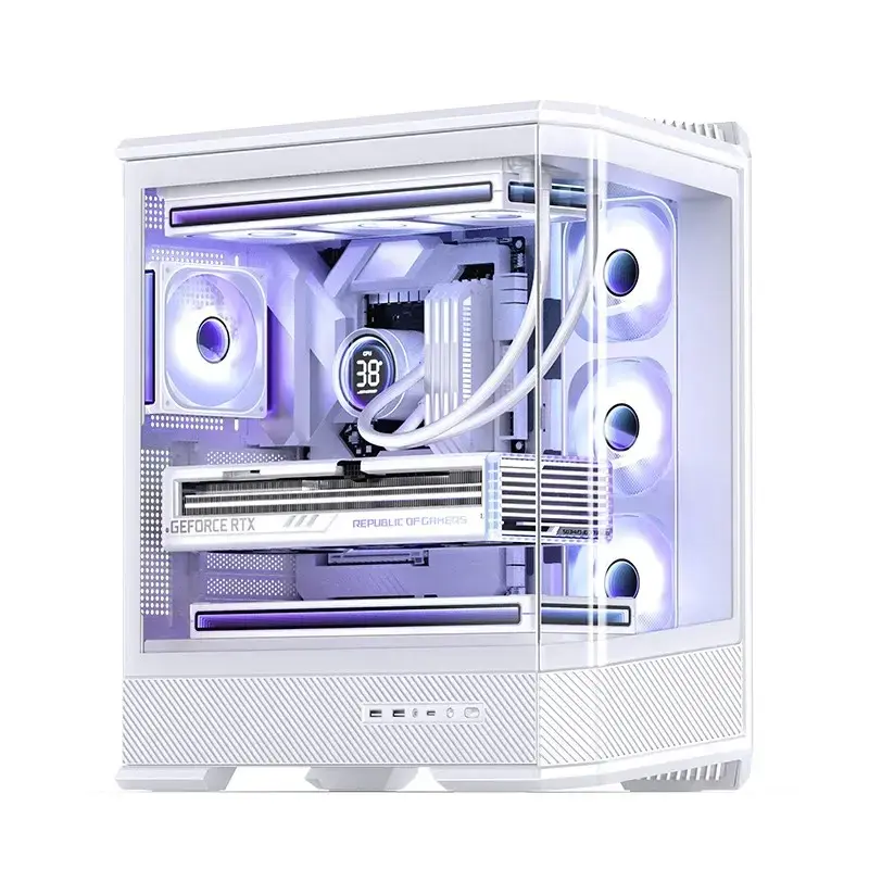 Korpusas Jonsbo D400 Midi Tower ATX grūdintas stiklas - Baltas
