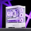 Korpusas Jonsbo D400 Midi Tower ATX grūdintas stiklas - Baltas