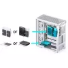 Korpusas Jonsbo D400 Midi Tower ATX grūdintas stiklas - Baltas