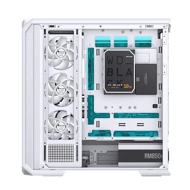 Korpusas Jonsbo D400 Midi Tower ATX grūdintas stiklas - Baltas