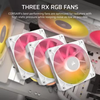 CORSAIR CPU aušintuvas - Icue Link Titan 360 Rx RGB skysčio aušinimo sistema - balta
