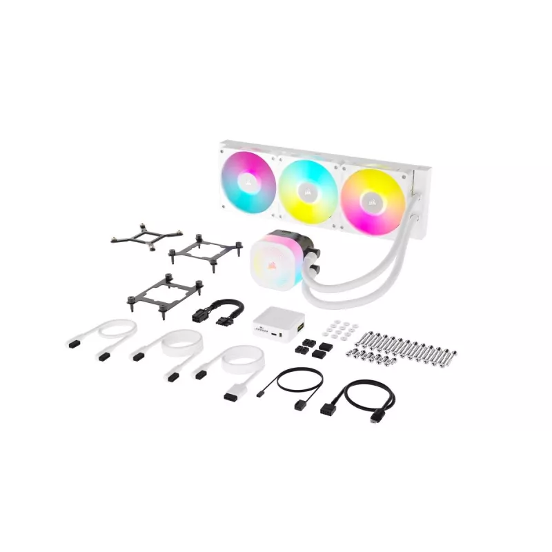 CORSAIR CPU aušintuvas - Icue Link Titan 360 Rx RGB skysčio aušinimo sistema - balta