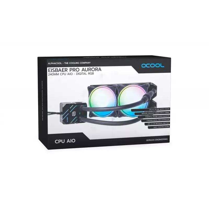 All-in-one skysčio aušintuvas Alphacool Eisbaer Pro Aurora 240