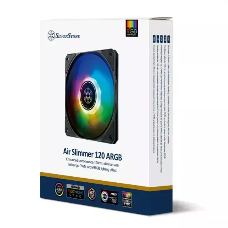 Aušintuvas Silverstone Air Slimmer 120 12 cm Juodas Peršviečiamas