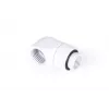 Montavimo komplektas Alphacool Eiszapfen L formos jungtis sukamasis G1/4 išorinis sriegis į G1/4 vidinį sriegį balta