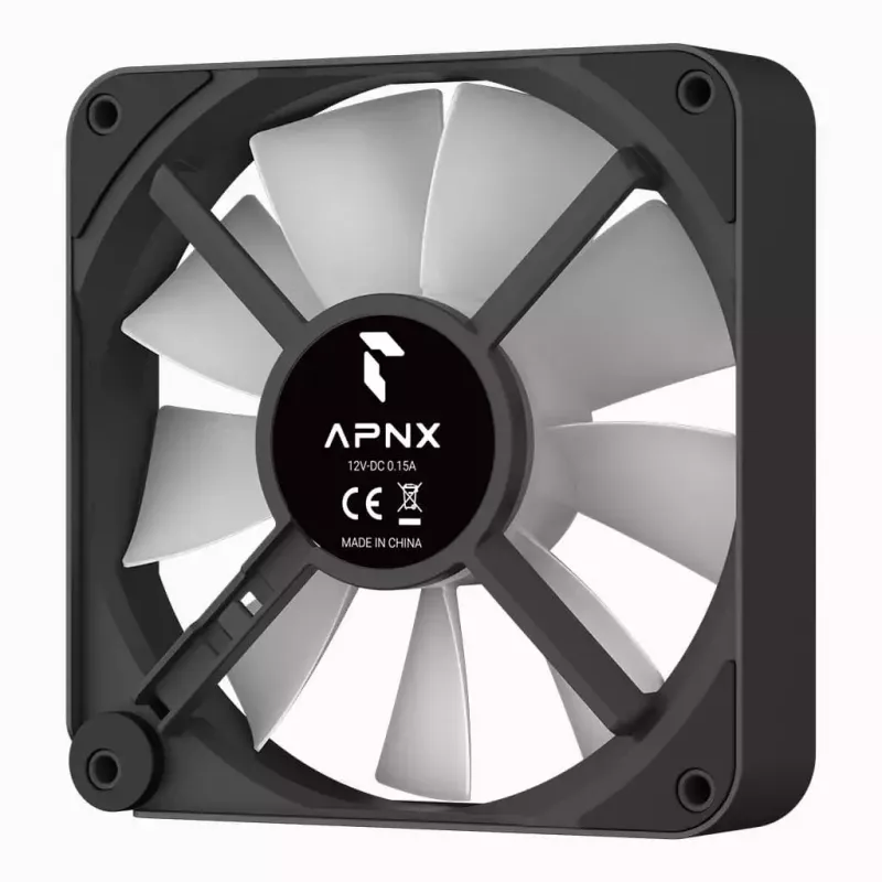 Ventiliatorius APNX FP2-120 PWM ARGB Maksimalus oro srautas 83.87 cfm Juodas