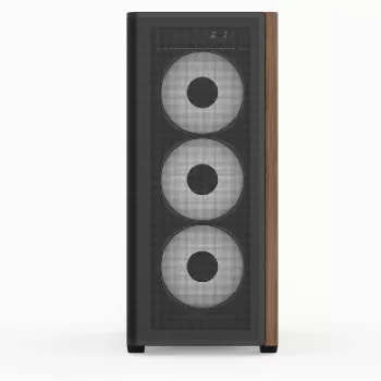 Aerocool D501A Midi bokštas Juoda, Medis