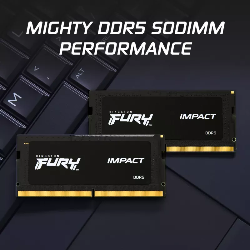 Kingston FURY 16 GB DDR5 6400 MT/s CL38 SO-DIMM Impact XMP atminties modulis