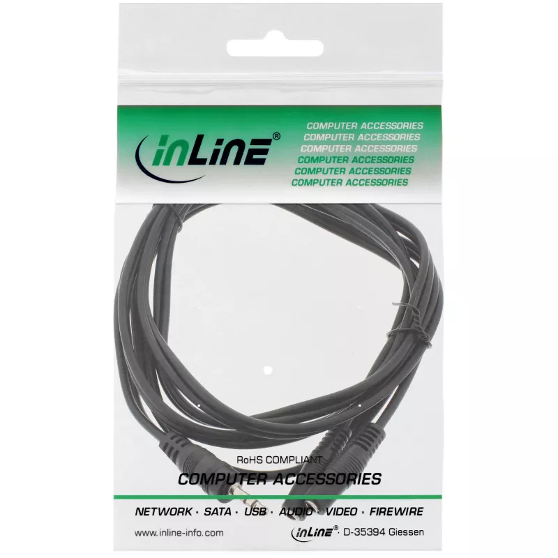InLine Y laidas 3,5 mm lizdas – 2× 3,5 mm lizdas stereo, 0,2 m