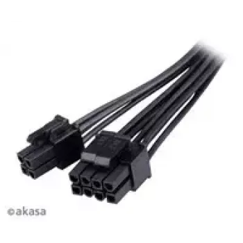 Adapterinis kabelis Akasa AK-CBPW22-15 — 8 kontaktų EPS į 4 kontaktų ATX, 15 cm
