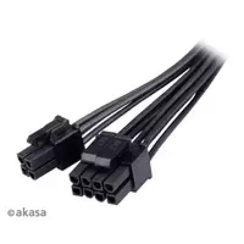 Adapterinis kabelis Akasa AK-CBPW22-15 — 8 kontaktų EPS į 4 kontaktų ATX, 15 cm