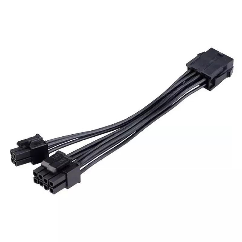 Adapterinis kabelis Akasa AK-CBPW22-15 — 8 kontaktų EPS į 4 kontaktų ATX, 15 cm