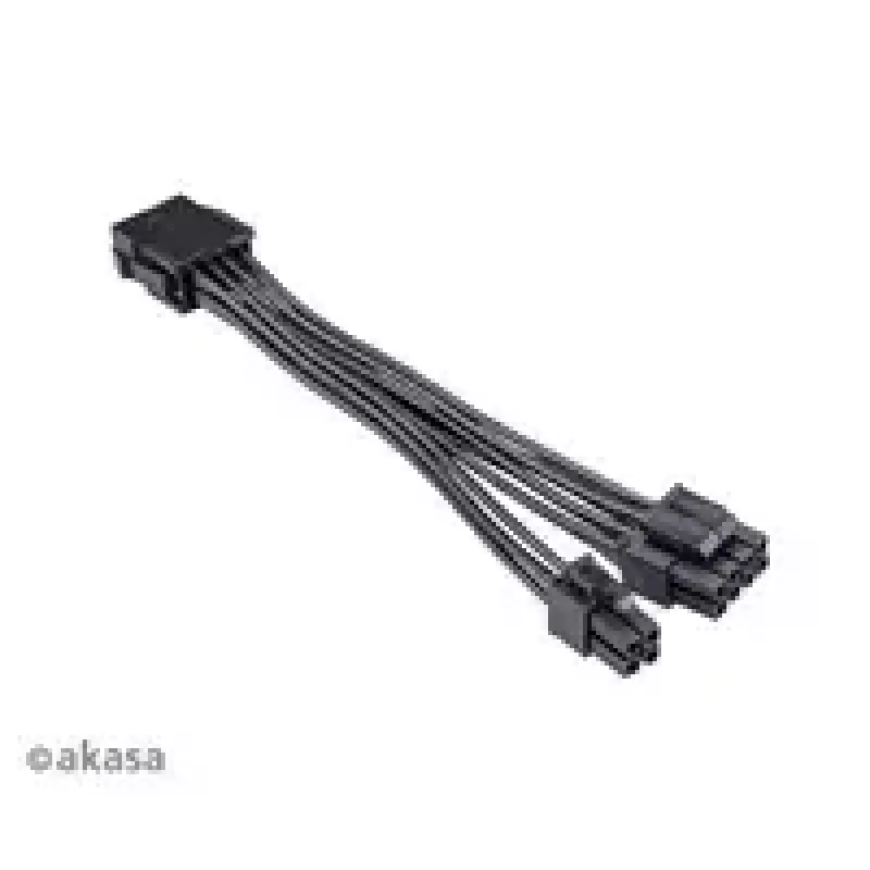 Adapterinis kabelis Akasa AK-CBPW22-15 — 8 kontaktų EPS į 4 kontaktų ATX, 15 cm