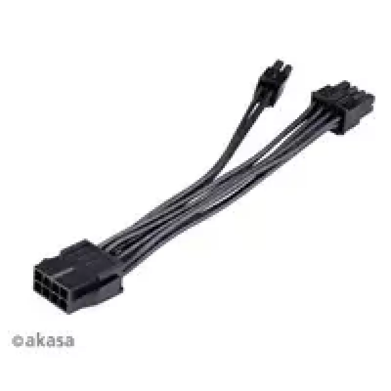 Adapterinis kabelis Akasa AK-CBPW22-15 — 8 kontaktų EPS į 4 kontaktų ATX, 15 cm