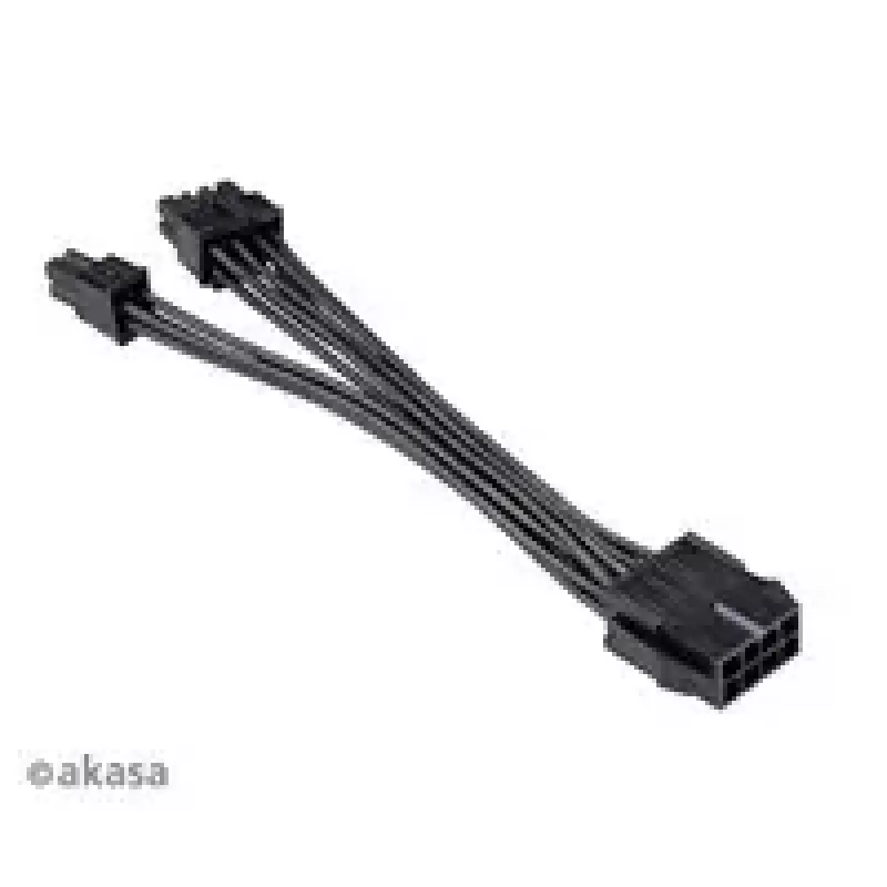 Adapterinis kabelis Akasa AK-CBPW22-15 — 8 kontaktų EPS į 4 kontaktų ATX, 15 cm