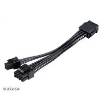 Adapterinis kabelis Akasa AK-CBPW22-15 — 8 kontaktų EPS į 4 kontaktų ATX, 15 cm