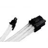 SilverStone SST-PP07-PCIW PCIe prailginimo kabelis 8 kontaktų į 6+2 kontaktų, 0,25 m, baltas