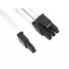 SilverStone SST-PP07-PCIW PCIe prailginimo kabelis 8 kontaktų į 6+2 kontaktų, 0,25 m, baltas