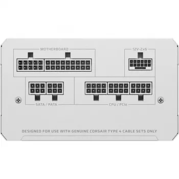 CORSAIR RMe Series RM850e – 850W, pilnai modulinis, mažo triukšmo ATX maitinimo šaltinis (balta spalva)