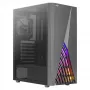 Aerocool DELTABKV1 ATX kompiuterio korpusas RGB priekiu, pilnas šoninis langas, 12cm ventiliatorius, juodas